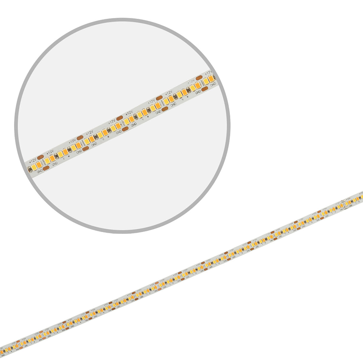 LED CRI919/940 MiniAMP CCT Flexband, 12V DC, 15W, IP20, 250cm, 2 polig, Kabel mit Stecker, 240 LED/m