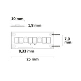 LED CRI919/940 MiniAMP CCT Flexband 12V DC 15W IP20 250cm 2 polig Kabel mit Stecker 240 LED/m - Beleuchtung