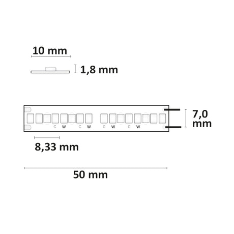 LED CRI919/940 MiniAMP CCT Flexband 24V DC 15W IP20 250cm 2 polig Kabel mit Stecker 240 LED/m - Beleuchtung