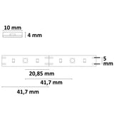 LED UV-C MiniAMP Flexband 270nm 12V DC 12W IP54 116cm weiß eins. Kabel + maleAMP 24 LED/m - Beleuchtung