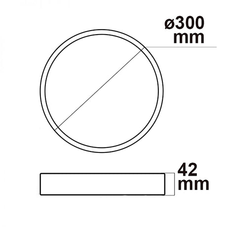 LED Deckenleuchte PRO weiß 30W rund DN300 ColorSwitch 2700|3000|4000K dimmbar - Beleuchtung