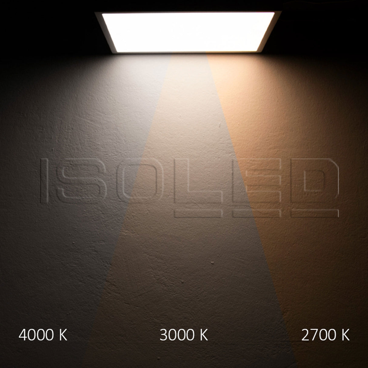 LED Deckenleuchte PRO schwarz, 15W, eckig, 170x170mm, ColorSwitch 2700|3000|4000K, dimmbar