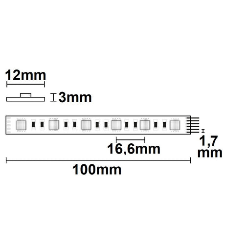 LED SIL RGB + WW + KW CCT Flexband 24V DC 19W IP20 5in1 Chip 5m Rolle 60 LED/m - Beleuchtung