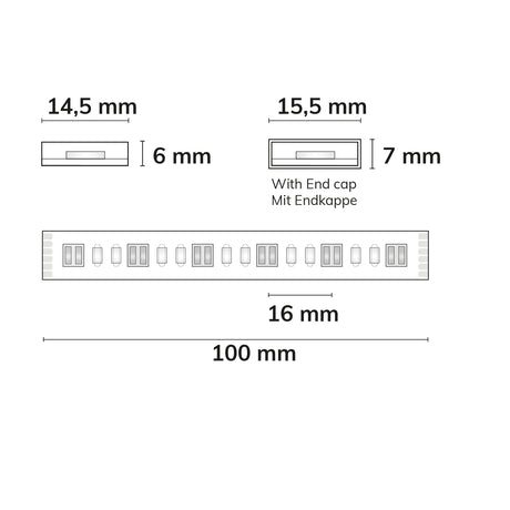 LED AQUA RGB + WW + KW CCT Flexband 24V DC 20W IP68 5in1 Chip 5m Rolle 60 LED/m - Beleuchtung