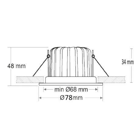 LED Einbauleuchte 68 MiniAMP weiß 5W 24V DC 3000K dimmbar - Beleuchtung