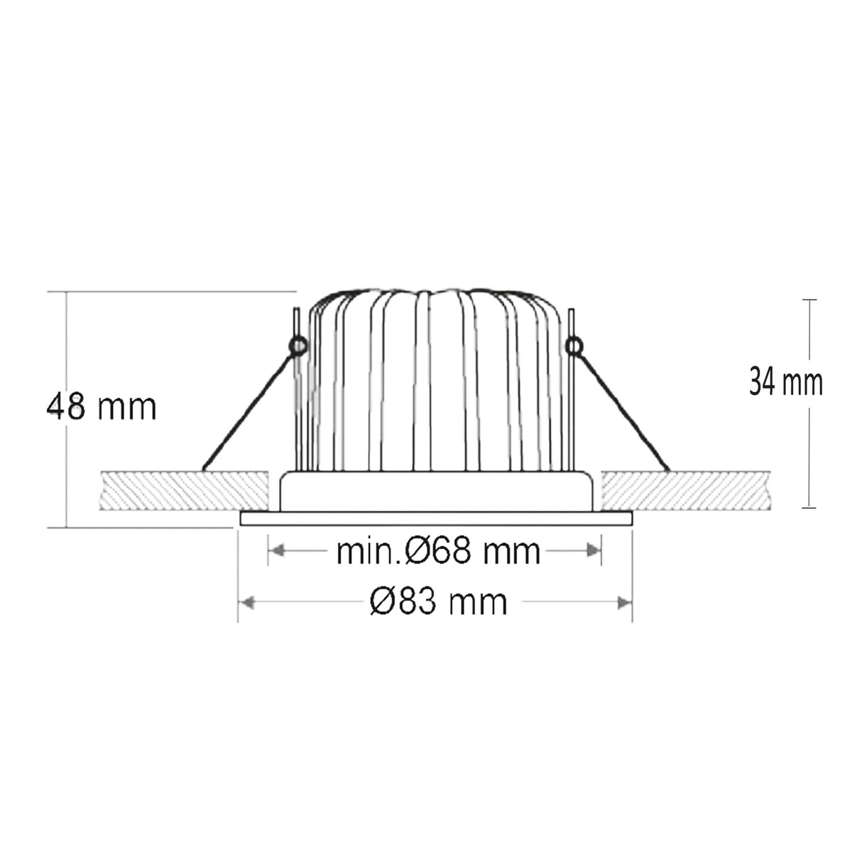 LED Einbauleuchte 68 MiniAMP alu gebürstet 5W 24V DC 2700K dimmbar - Beleuchtung