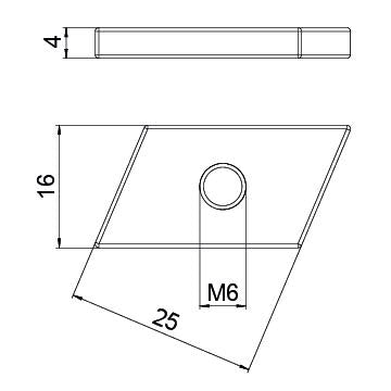 BETTERMANN Gleitmutter M6 VA unbeh ACMSN M6 A4