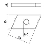 BETTERMANN Gleitmutter M6 VA unbeh ACMSN M6 A4