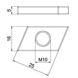 BETTERMANN Gleitmutter M10 VA unbeh ACMSN M10 A4