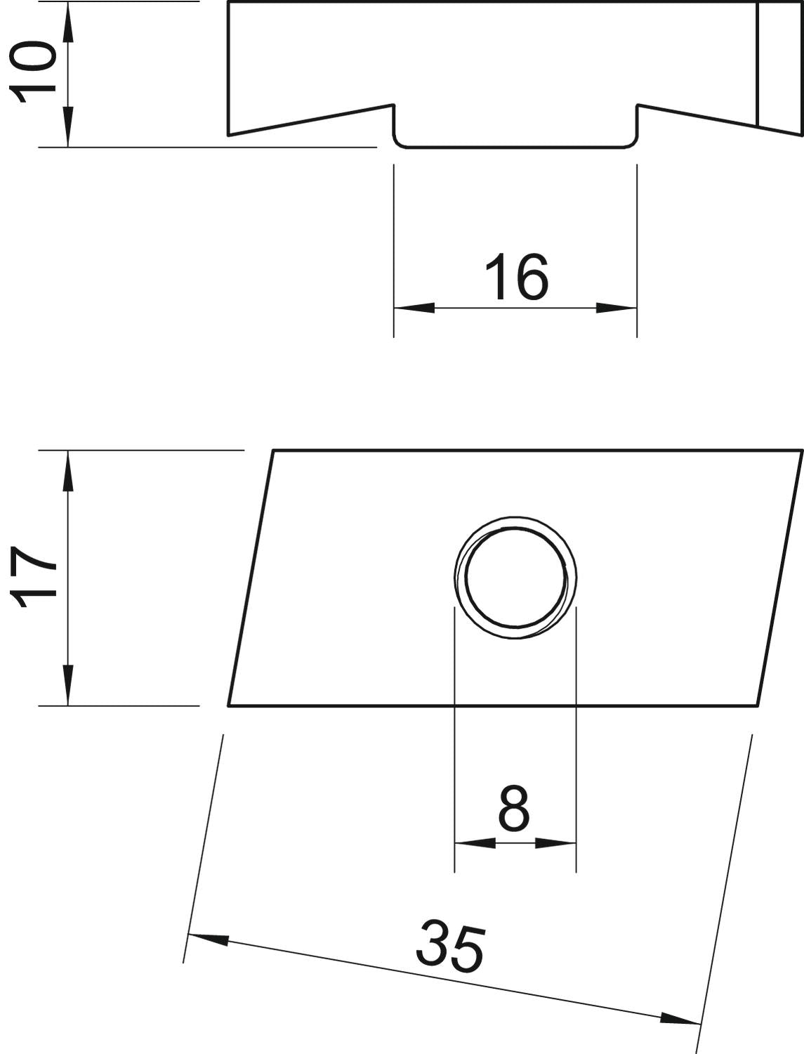 BETTERMANN Gleitmutter M8 ST MS40SN M8 ZL