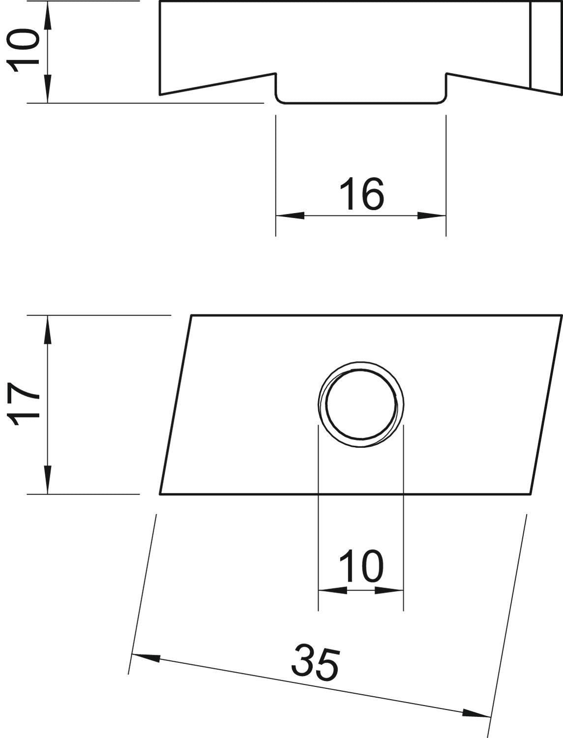 BETTERMANN Gleitmutter M10 VA unbeh MS40SN M10 A4