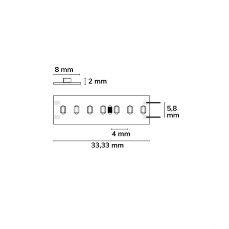 LED CRI940 Linear8 Flexband 24V DC 8W IP20 4000K 5m Rolle 210 LED/m - Beleuchtung