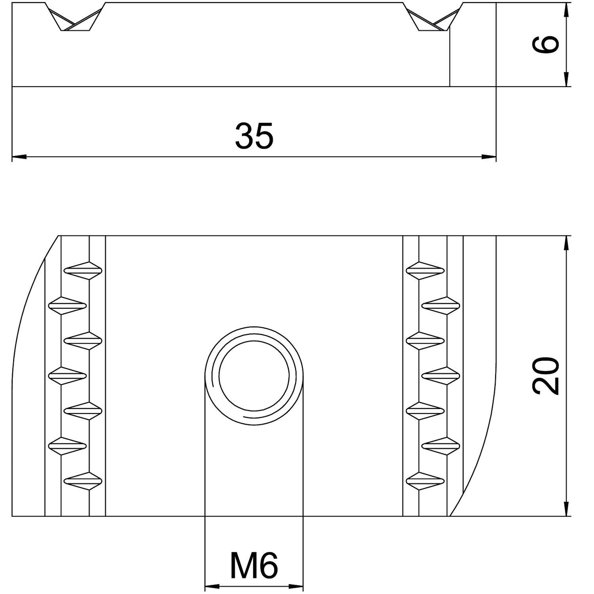 BETTERMANN Gleitmutter M6 VA unbeh MS41SN M6 A4