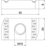 BETTERMANN Gleitmutter M10 VA unbeh MS41SN M10 A4