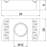 BETTERMANN Gleitmutter M12 VA unbeh MS41SN M12 A4