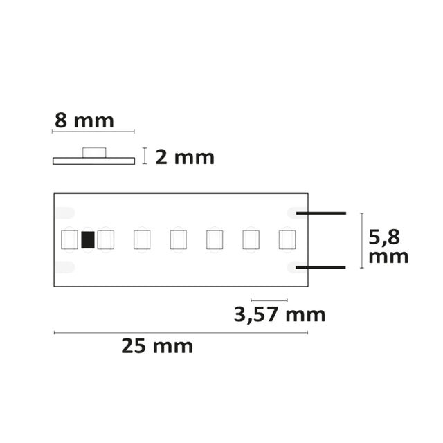LED CRI920 Linear8 Flexband 24V DC 15W IP20 2000K 5m Rolle 280 LED/m - Beleuchtung