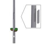 Flutlichtmast konisch mit Traverse für 1 Fluter, Stahl verzinkt, Höhe über Boden 8m