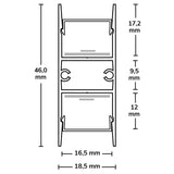 LED Aufbauleuchtenprofil HIDE DOUBLE Aluminium eloxiert 200cm - Beleuchtung