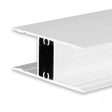 LED Aufbauleuchtenprofil HIDE DOUBLE Aluminium weiß RAL 9003 200cm - Beleuchtung