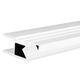 LED Aufbauleuchtenprofil HIDE ASYNC Aluminium weiß RAL 9003 200cm - Beleuchtung