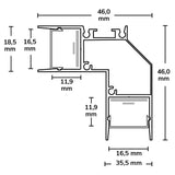 LED Eckprofil HIDE ANGLE Aluminium eloxiert 200cm - Beleuchtung