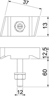 BETTERMANN Hammerkopfschraube 13mm VA MS50HB M12x60 A4 M12x60mm f.MontSchien
