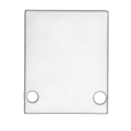 Endkappe EC89W Aluminium weiß RAL 9003 für Profil HIDE SINGLE inkl. Schrauben