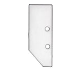 Endkappe EC92 Aluminium weiß RAL 9003 für Profil HIDE ASYNC inkl. Schrauben