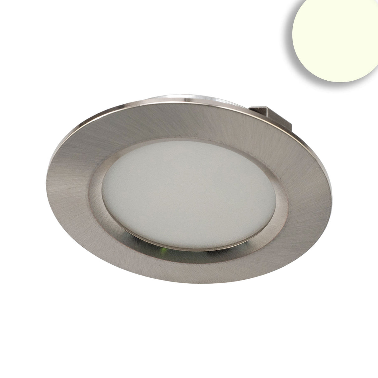LED Möbeleinbaustrahler MiniAMP silber, 3W, 120°, 24V DC weißdynamisch, dimmbar