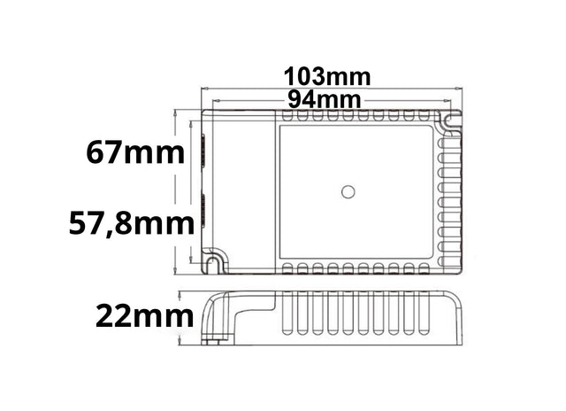 LED Konstantstrom Trafo 300-900mA (9-58V) 30W Push/1-10V/DALI-2 dimmbar SELV - Beleuchtung