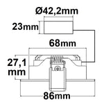 LED Einbauleuchte Sunset Slim68 weiß rund 9W 1800-2800K Dimm-to-warm - Beleuchtung