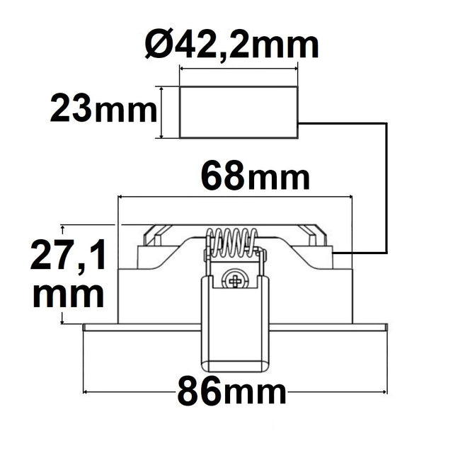 LED Einbauleuchte Sunset Slim68 weiß eckig 9W 1800-2800K Dimm-to-warm - Beleuchtung