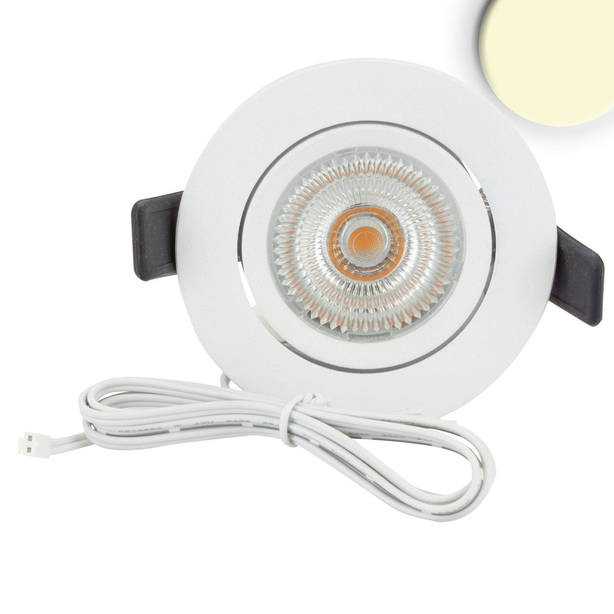 LED Einbauleuchte Slim68 MiniAMP weiß rund 8W 24V DC warmweiß dimmbar - Beleuchtung