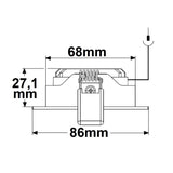 LED Einbauleuchte Slim68 MiniAMP schwarz rund 8W 24V DC neutralweiß dimmbar - Beleuchtung