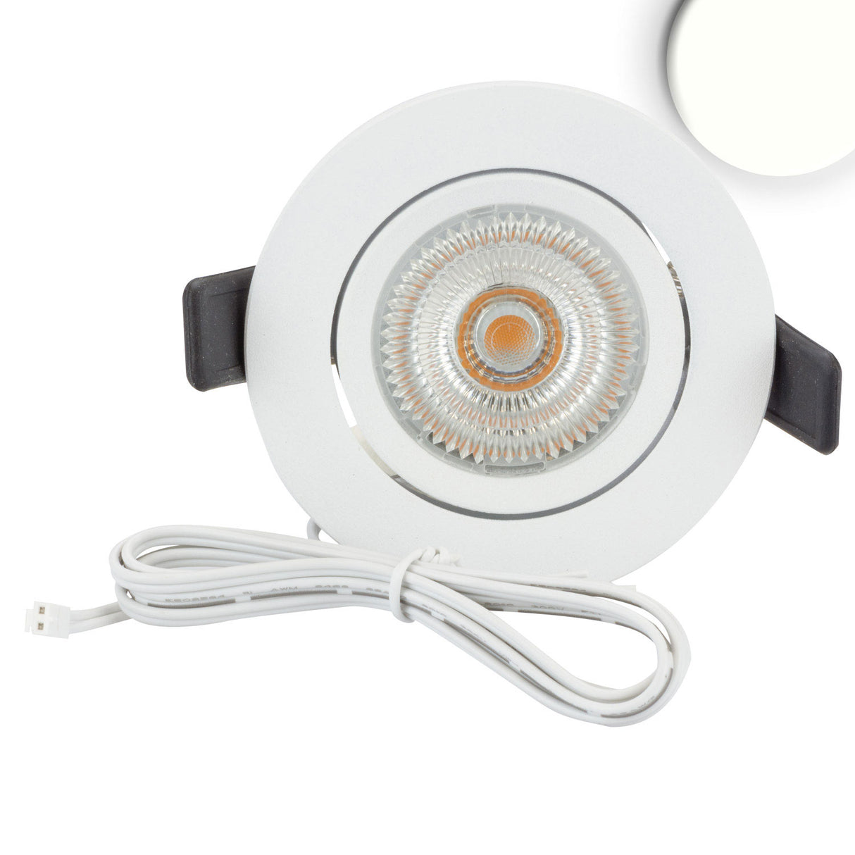 LED Einbauleuchte Slim68 MiniAMP weiß rund 8W 24V DC neutralweiß dimmbar - Beleuchtung