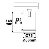 3-Phasen Schienen-Strahler fokussierbar 34W 20°-70° schwarz matt Fruit 3000K - Beleuchtung