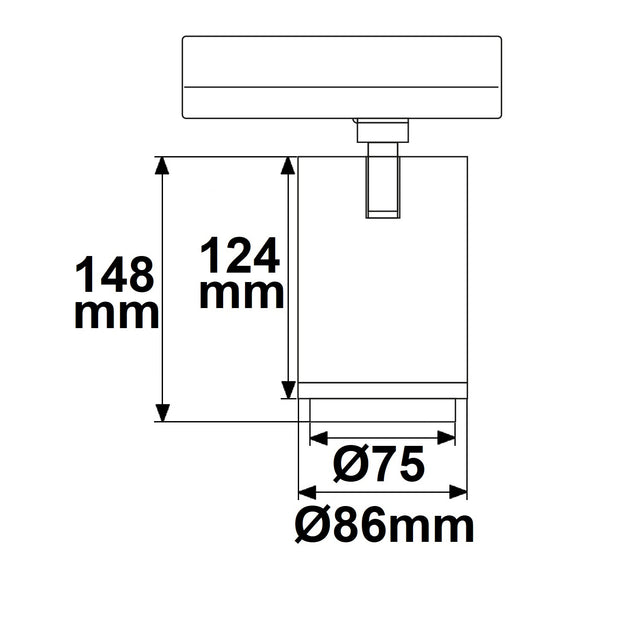 3-Phasen Schienen-Strahler fokussierbar 34W 20°-70° schwarz matt Fruit 3000K - Beleuchtung