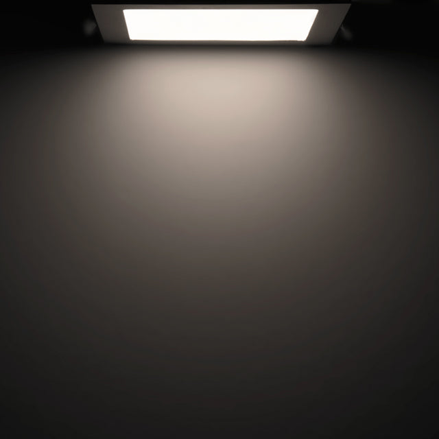 LED Downlight 15W eckig ultraflach silber neutralweiß dimmbar - Beleuchtung