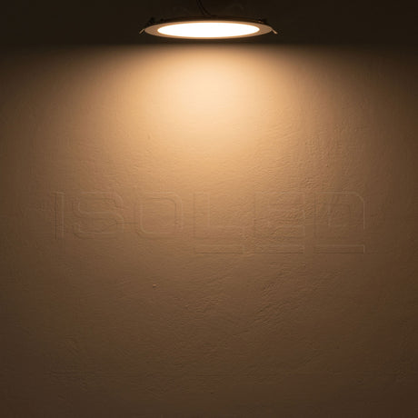 LED Downlight 18W rund ultraflach silber warmweiß - Beleuchtung
