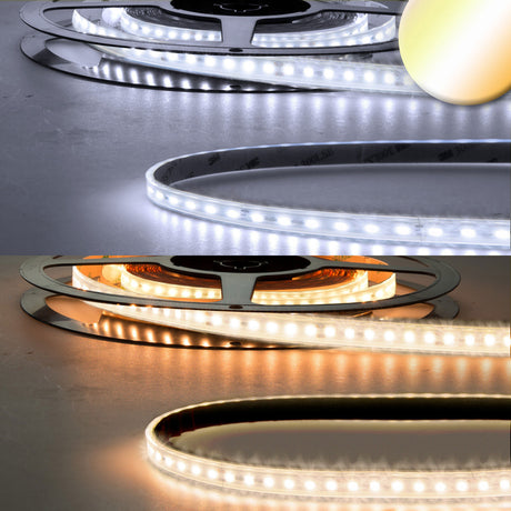 Trennstelle: 50mm mit je 12 SMD | Pitch (Lichtpunkt Mitte-Mitte): 8,34mm | 1 Einheit (Rolle) = 5m | max. Flexbandlänge pro Einspeisung: 5m | Längentoleranz + Wärmeausdehnung: 1% | kein Kühlprofil erforderlich | inkl. 3M VHB Klebeband | Untergrund vor dem Ankleben reinigen und entfetten! Nicht wieder ablösen! | Silikon Verguss | BESONDERHEIT: Anschlusskabel beidseitig