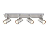 Deckenstrahler nickel matt 4xGU10 Fassung exkl. Leuchtmittel - Beleuchtung