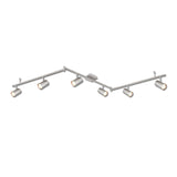 Deckenstrahler nickel matt 6xGU10 Fassung exkl. Leuchtmittel - Beleuchtung