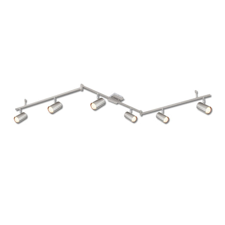 Deckenstrahler nickel matt 6xGU10 Fassung exkl. Leuchtmittel - Beleuchtung