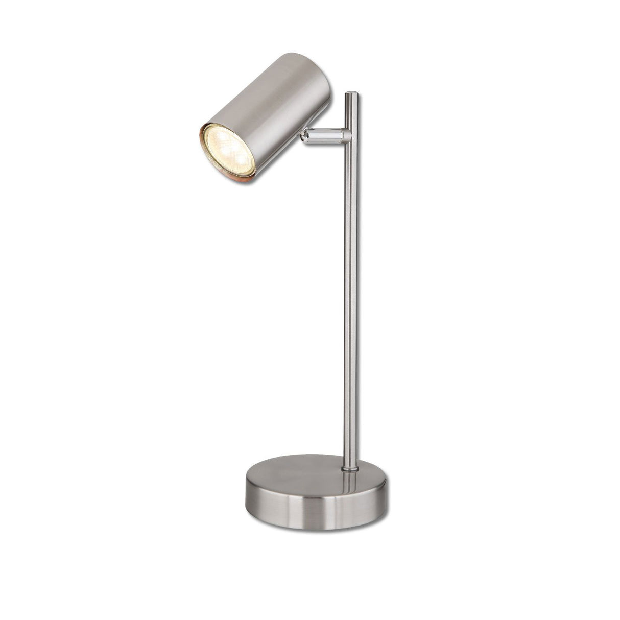Tischleuchte nickel matt mit Schalter 1xGU10 Fassung exkl. Leuchtmittel - Beleuchtung