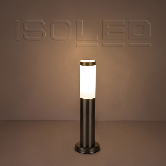 Pollerleuchte 450 Edelstahl IP44 warmweiß inkl. E27 LED Leuchtmittel 9W - Beleuchtung