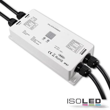 DALI DT81 Adresse Universal Push-Dim PWM-Dimmer IP67 4 Kanal 12-36V 4x5A 48V 4x3A - Beleuchtung
