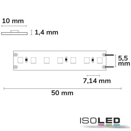 LED CRI Food Flexband Bread 24V DC 14,4W IP20 5m Rolle 140 LED/m - Beleuchtung