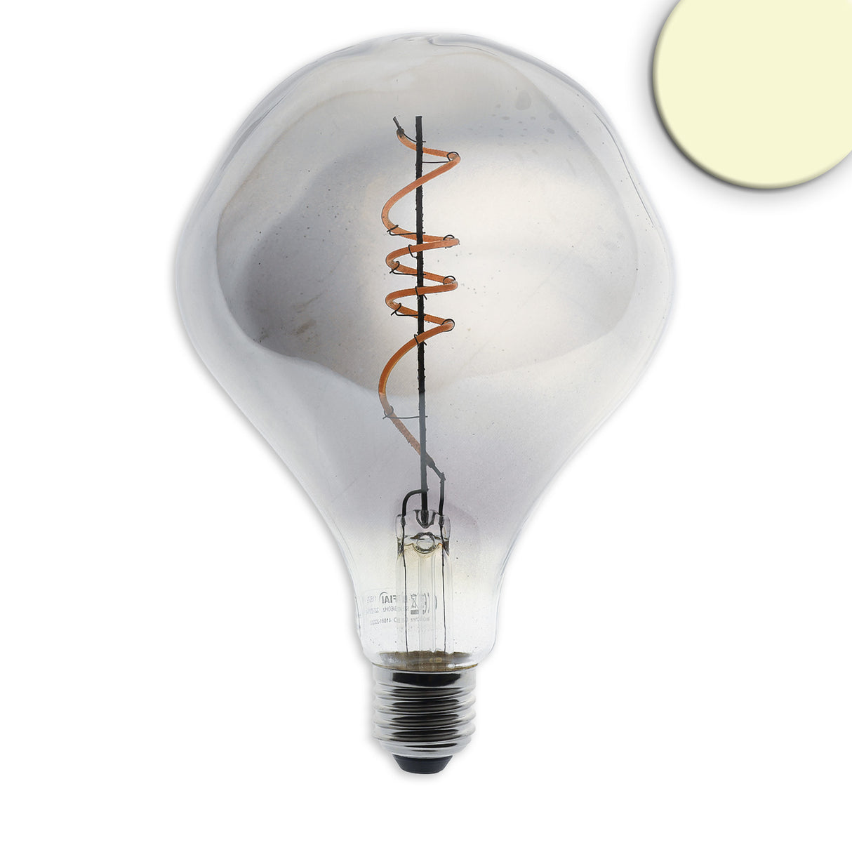 E27 Vintage Line LED Roundbulb A125, unregular, Smoky, 4W, 2200K