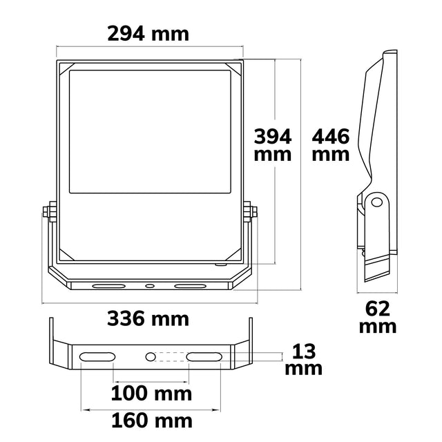 LED Fluter HEQ 240W 110° 4000K IP66 - Beleuchtung
