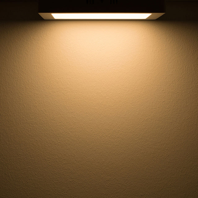 Deckenlampe Slim eckig weiß 220x220mm mit PIR-Bewegungssensor 18W Trafo integriert warmweiß - Beleuchtung